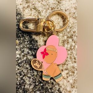 Rare Authentic Louis Vuitton Limited Edition Pink Vivienne Keychain Bag charm